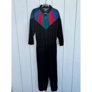 Vintage Lauren Brooke Sweatsuit Jumpsuit, 80s 90s Fashion, Sz‎ M